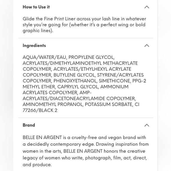 Belle En Argent Fine Print Liquid Liner in Black BNIB - Picture 8 of 8